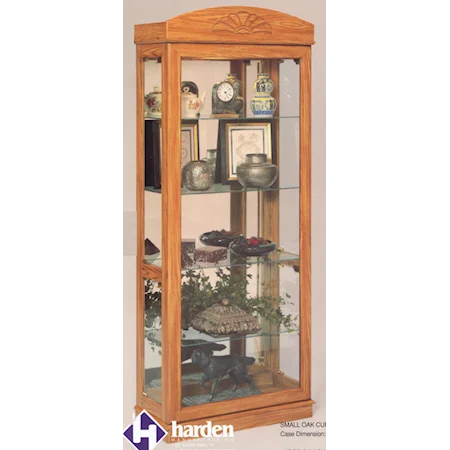 Large Oak Curio Cabinet